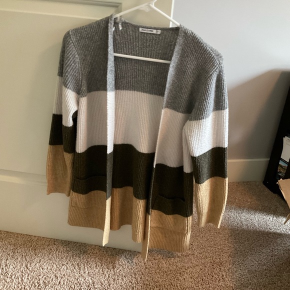 Pink Clover Color-block stripe cardigan size small - Picture 3 of 7